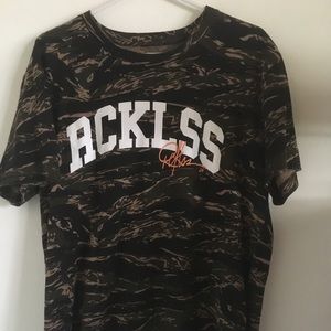 Young & Reckless Camo Tee Size Large